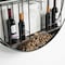 Vintiquewise Vintage Decorative Modern Black Metal Round Wall Mounted Wine Display Rack QI004276 - alternate 4